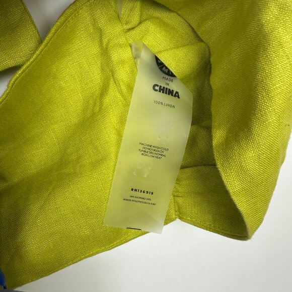 NWT Simon Miller Dotta Kiwi Green Wrap Halter Tie-Back Cropped Top Linen Small - Picture 7 of 8